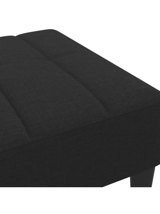 Podnožka černá 77 x 55 x 31 cm textil