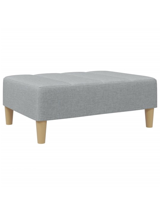 Podnožka světle šedá 77 x 55 x 31 cm textil