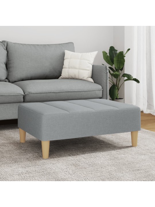 Podnožka světle šedá 77 x 55 x 31 cm textil