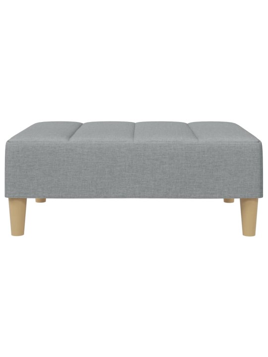 Podnožka světle šedá 77 x 55 x 31 cm textil