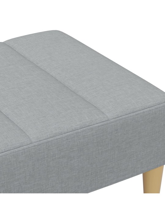 Podnožka světle šedá 77 x 55 x 31 cm textil