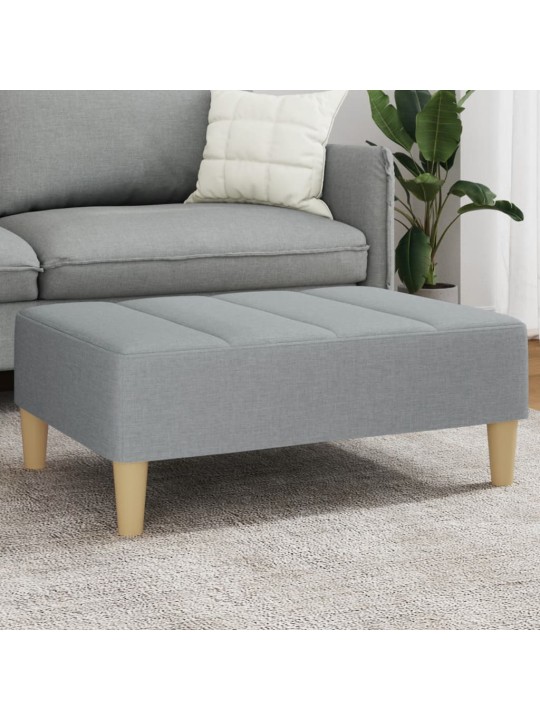 Podnožka světle šedá 77 x 55 x 31 cm textil