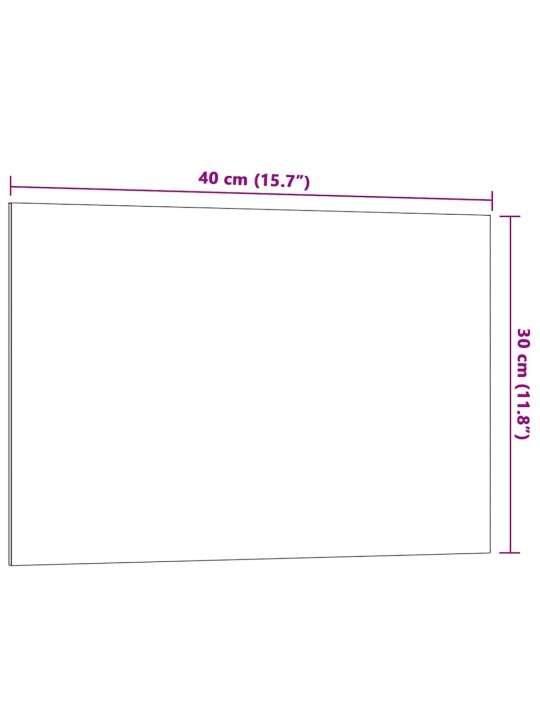 Nástěnná magnetická tabule bílá 40 x 30 cm tvrzené sklo