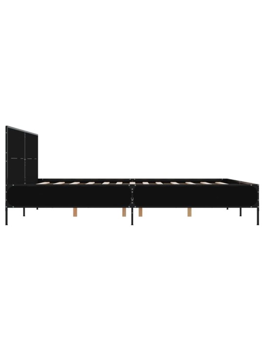 Rám postele černý 120 x 200 cm kompozitní dřevo a kov