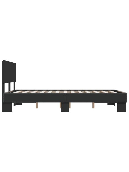 Rám postele černý 120 x 200 cm kompozitní dřevo a kov