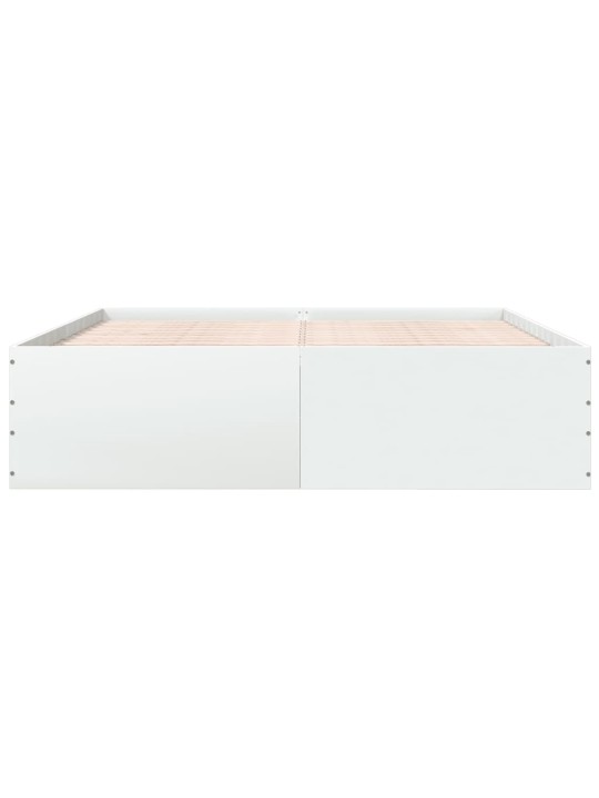 Rám postele bílý 200 x 200 cm kompozitní dřevo