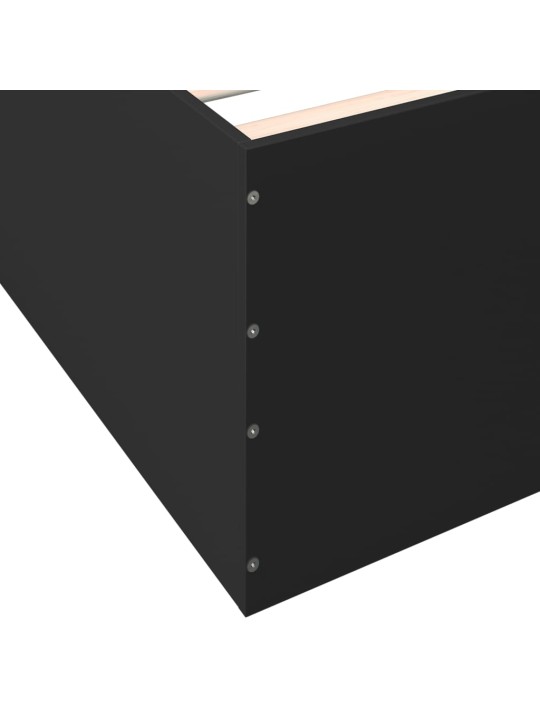 Rám postele černý 200 x 200 cm kompozitní dřevo