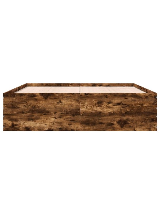 Rám postele kouřový dub 200 x 200 cm kompozitní dřevo