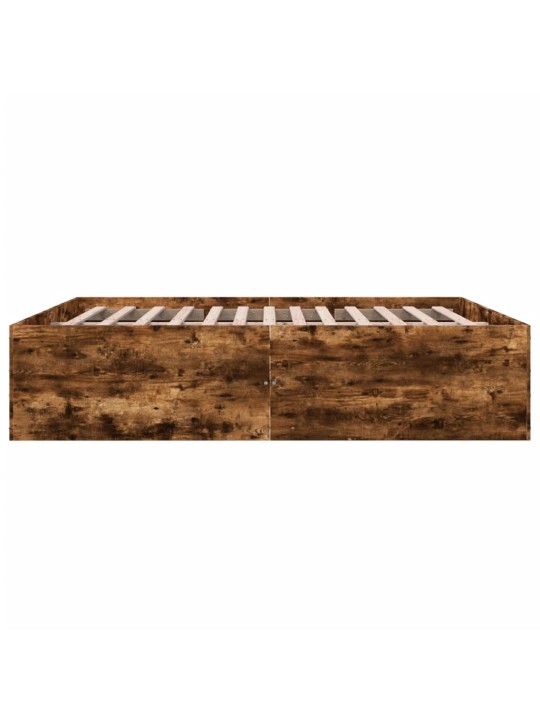 Rám postele kouřový dub 200 x 200 cm kompozitní dřevo
