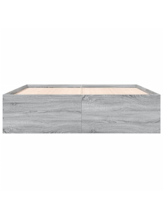 Rám postele šedý sonoma 200 x 200 cm kompozitní dřevo
