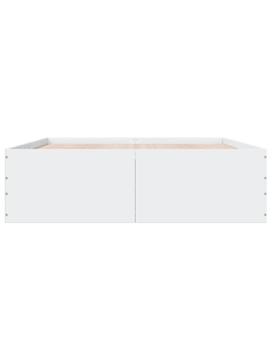 Rám postele bílý 160 x 200 cm kompozitní dřevo