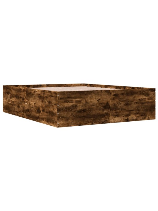 Rám postele kouřový dub 150 x 200 cm kompozitní dřevo