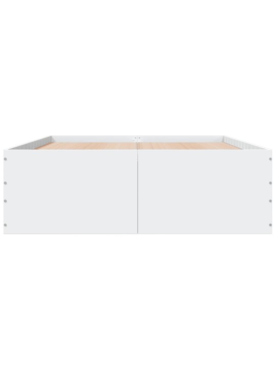 Rám postele bílý 120 x 200 cm kompozitní dřevo