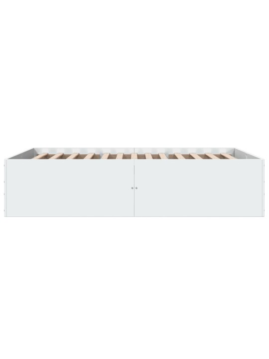 Rám postele bílý 120 x 200 cm kompozitní dřevo