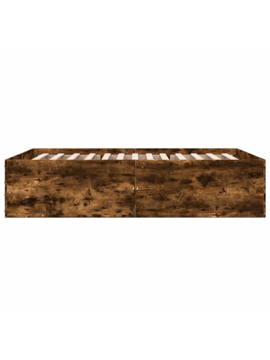 Rám postele kouřový dub 140 x 190 cm kompozitní dřevo