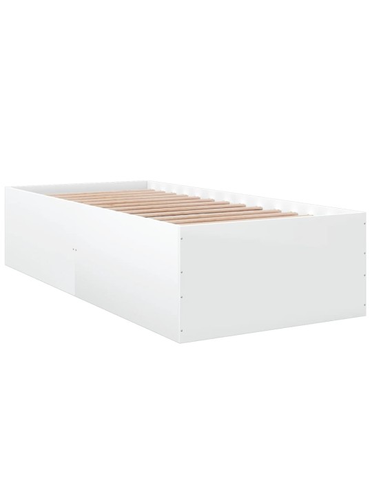 Rám postele bílý 100 x 200 cm kompozitní dřevo