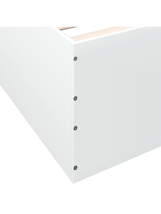 Rám postele bílý 100 x 200 cm kompozitní dřevo
