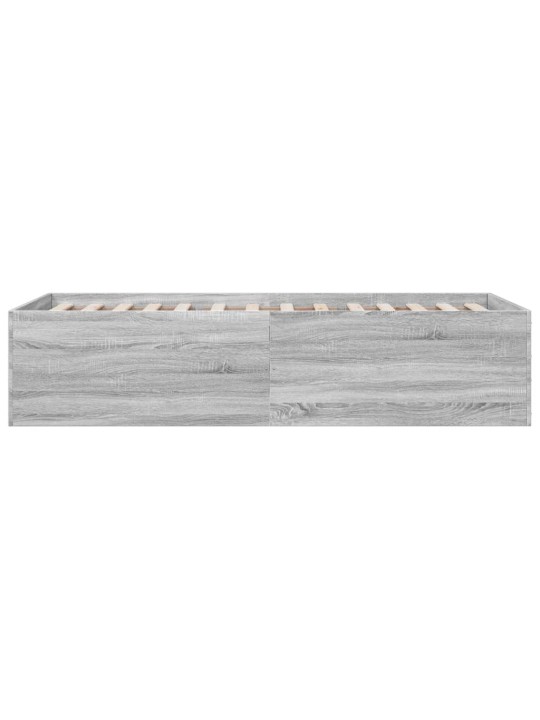 Rám postele šedý sonoma 100 x 200 cm kompozitní dřevo