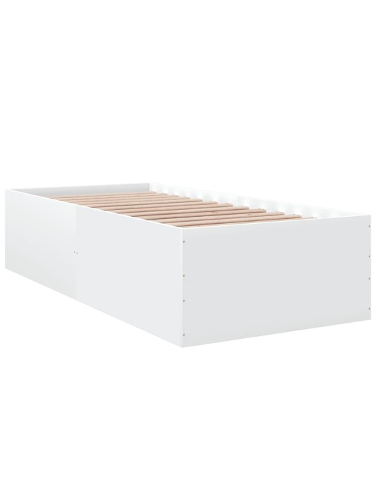 Rám postele bílý 90 x 200 cm kompozitní dřevo
