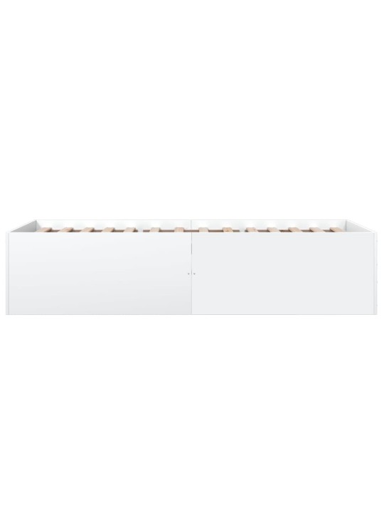 Rám postele bílý 90 x 200 cm kompozitní dřevo