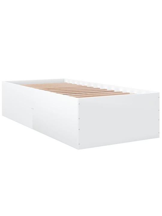 Rám postele bílý 90 x 200 cm kompozitní dřevo