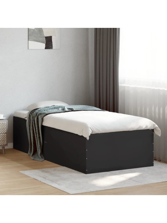 Rám postele černý 90 x 200 cm kompozitní dřevo