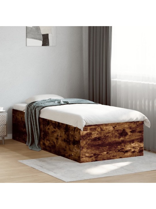 Rám postele kouřový dub 90 x 200 cm kompozitní dřevo