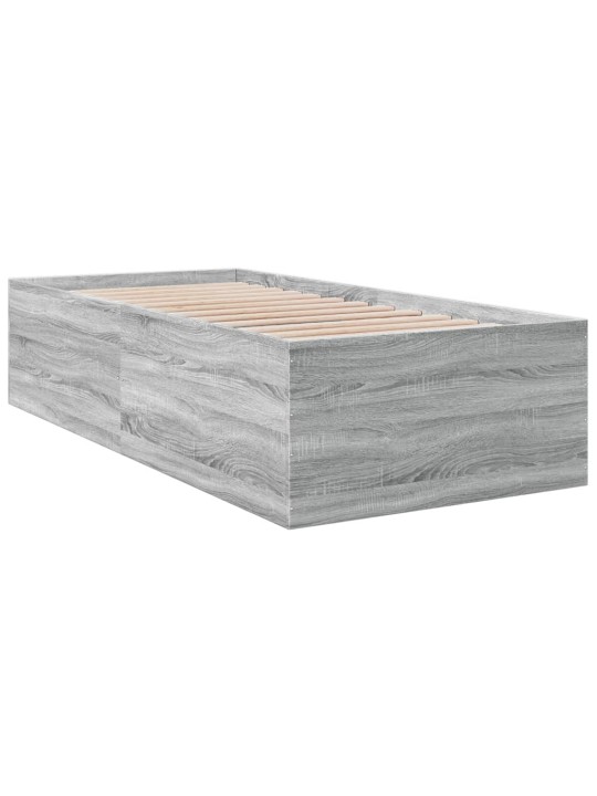 Rám postele šedý sonoma 75 x 190 cm kompozitní dřevo