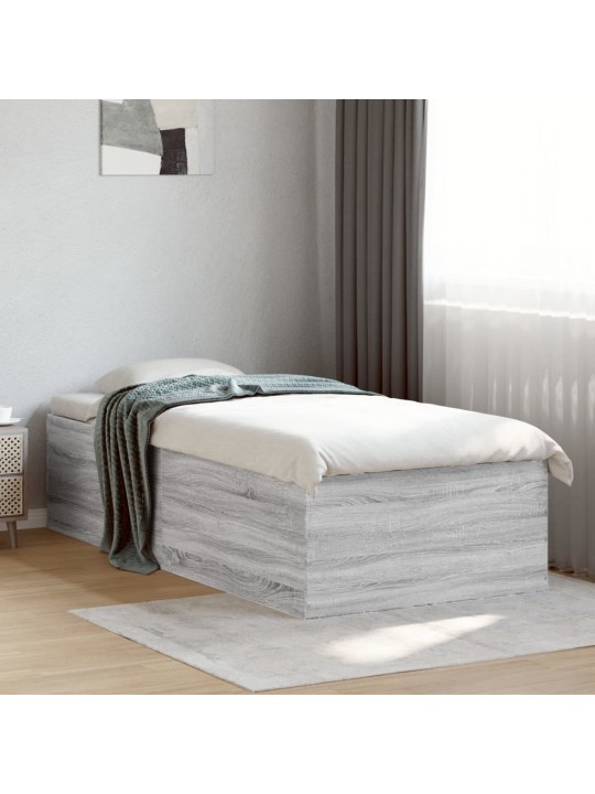 Rám postele šedý sonoma 75 x 190 cm kompozitní dřevo