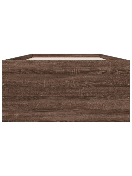 Rám postele hnědý dub 75 x 190 cm kompozitní dřevo