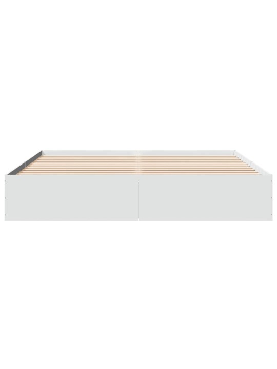 Rám postele bílý 200 x 200 cm kompozitní dřevo