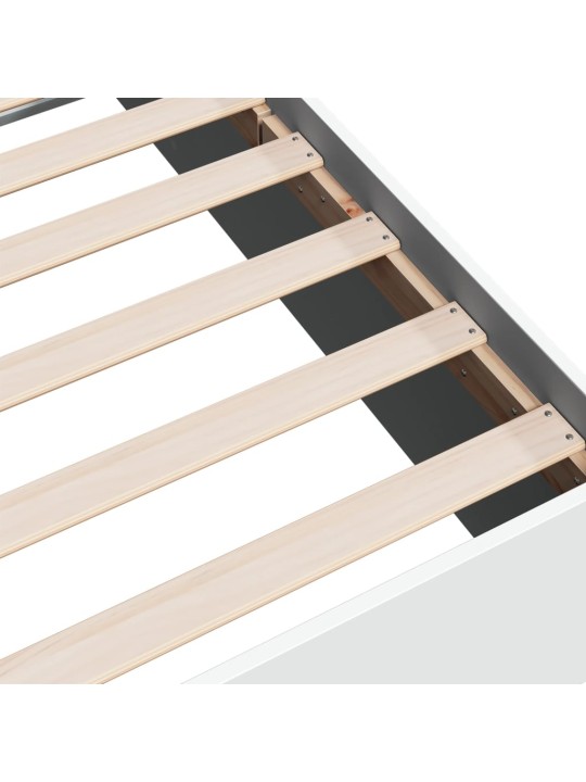 Rám postele bílý 200 x 200 cm kompozitní dřevo