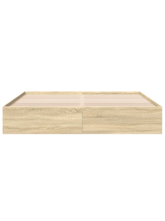 Rám postele dub sonoma 200 x 200 cm kompozitní dřevo