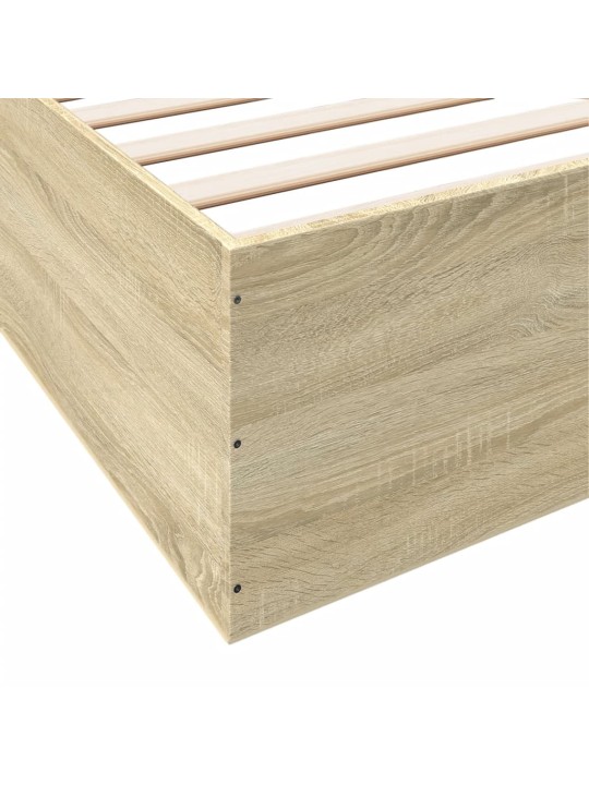 Rám postele dub sonoma 200 x 200 cm kompozitní dřevo