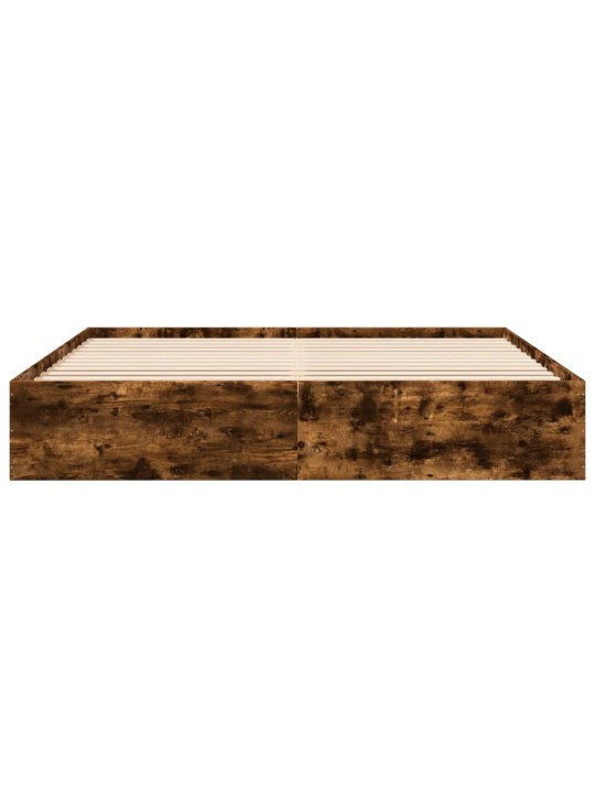 Rám postele kouřový dub 200 x 200 cm kompozitní dřevo