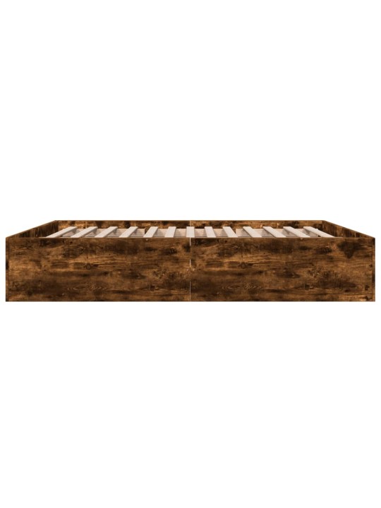Rám postele kouřový dub 200 x 200 cm kompozitní dřevo