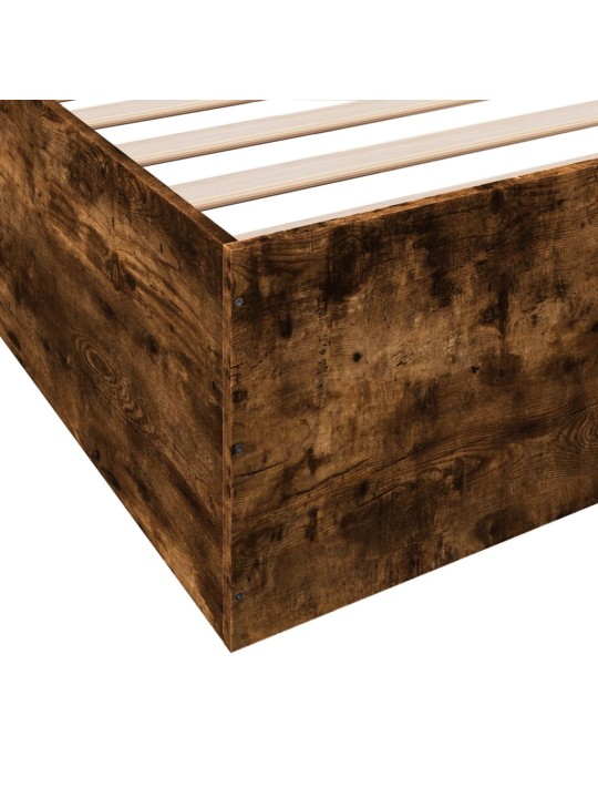 Rám postele kouřový dub 200 x 200 cm kompozitní dřevo