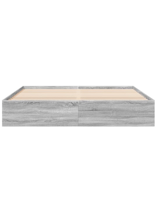 Rám postele šedý sonoma 200 x 200 cm kompozitní dřevo