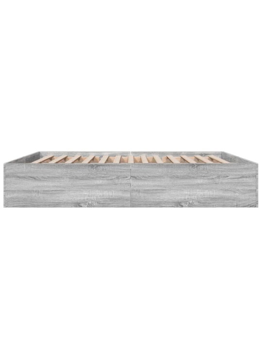 Rám postele šedý sonoma 200 x 200 cm kompozitní dřevo