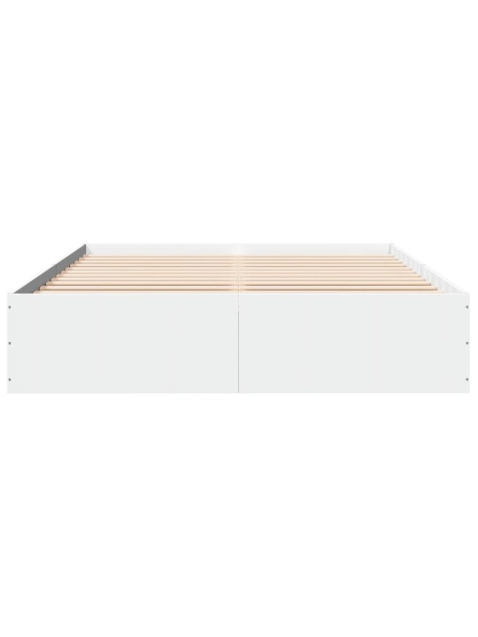 Rám postele bílý 150 x 200 cm kompozitní dřevo