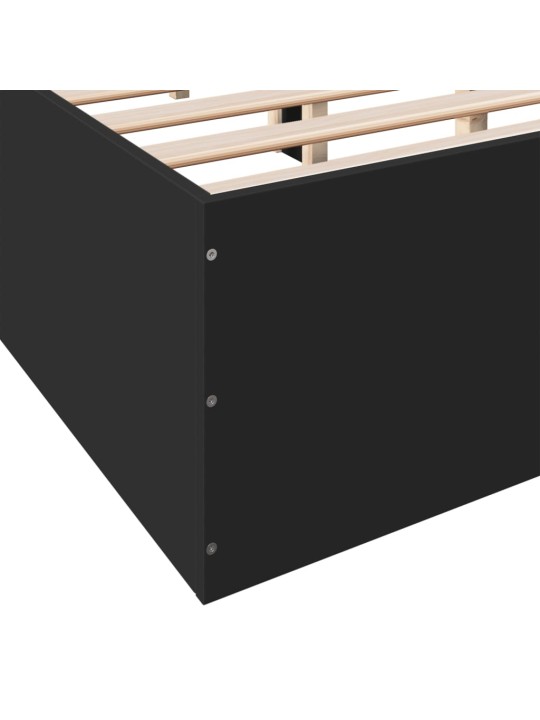 Rám postele černý 150 x 200 cm kompozitní dřevo