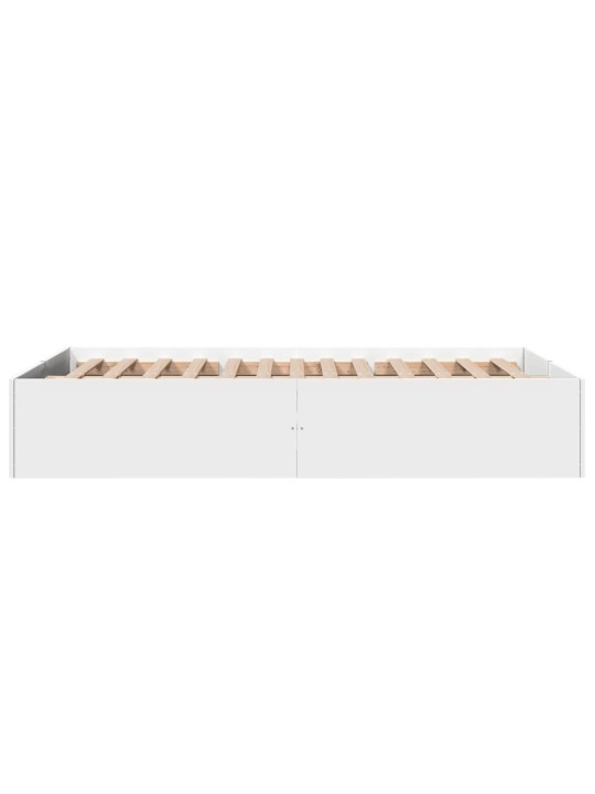 Rám postele bílý 135 x 190 cm kompozitní dřevo