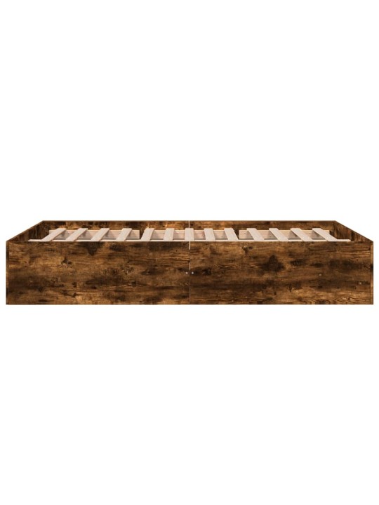 Rám postele kouřový dub 135 x 190 cm kompozitní dřevo