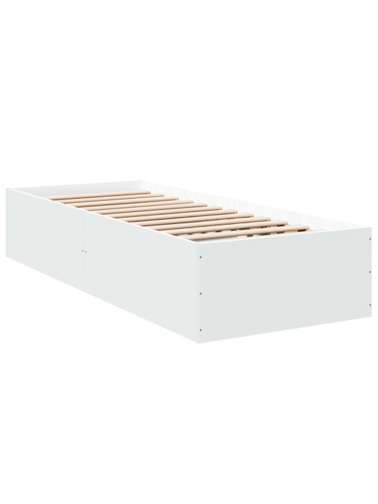 Rám postele bílý 100 x 200 cm kompozitní dřevo