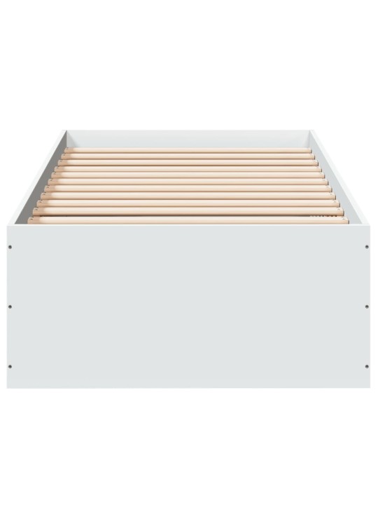 Rám postele bílý 100 x 200 cm kompozitní dřevo