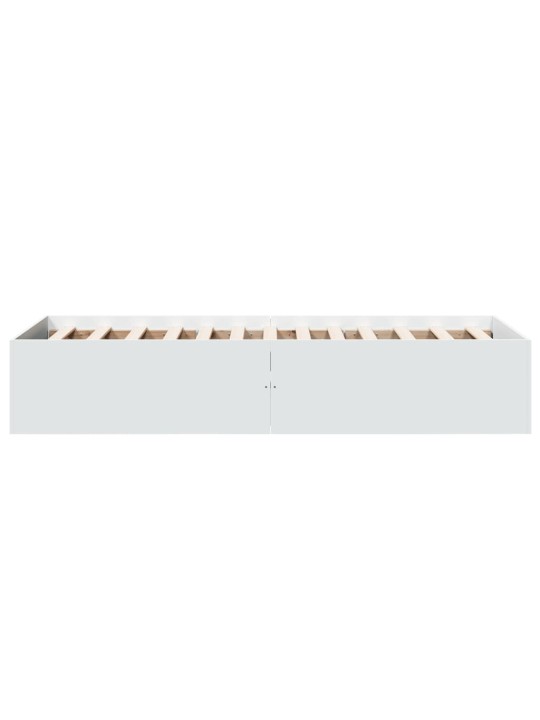 Rám postele bílý 100 x 200 cm kompozitní dřevo