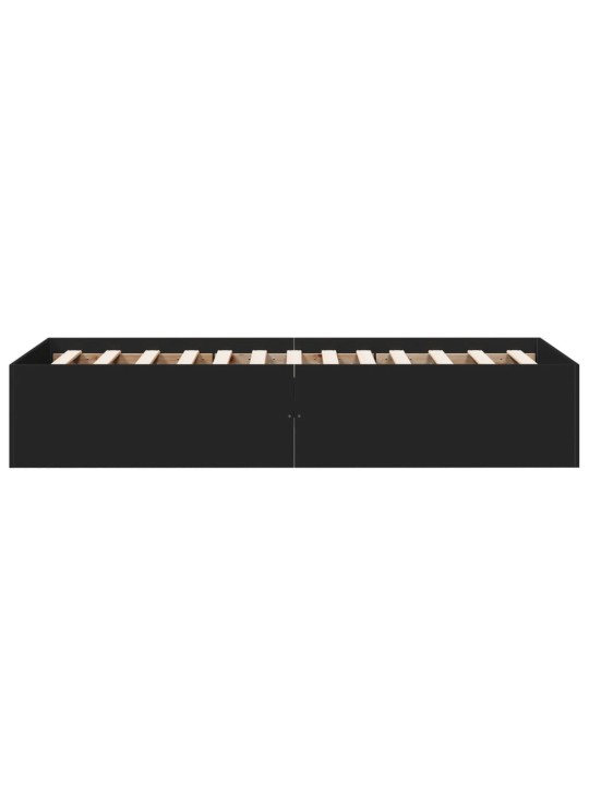 Rám postele černý 100 x 200 cm kompozitní dřevo