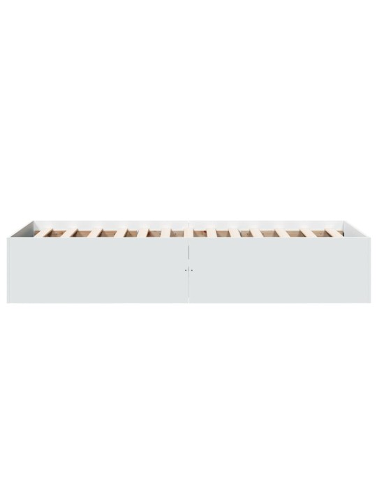Rám postele bílý 90 x 200 cm kompozitní dřevo