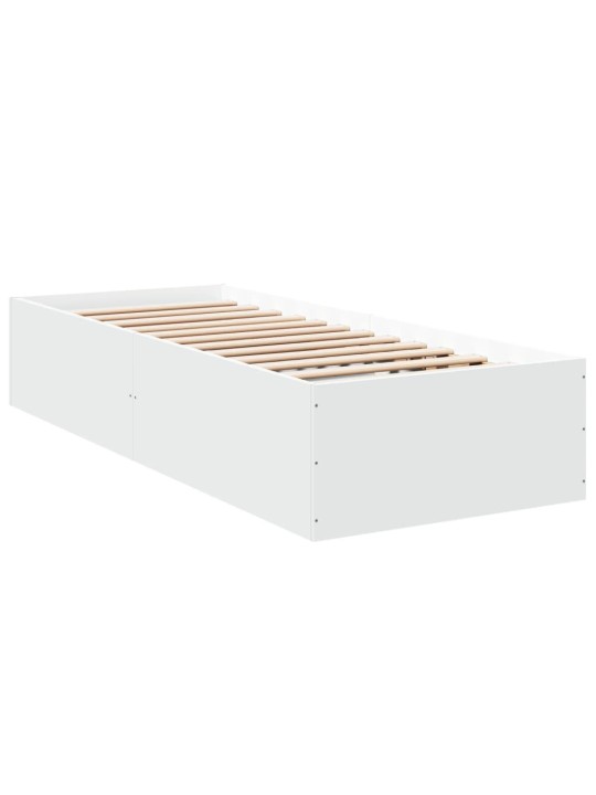 Rám postele bílý 90 x 200 cm kompozitní dřevo