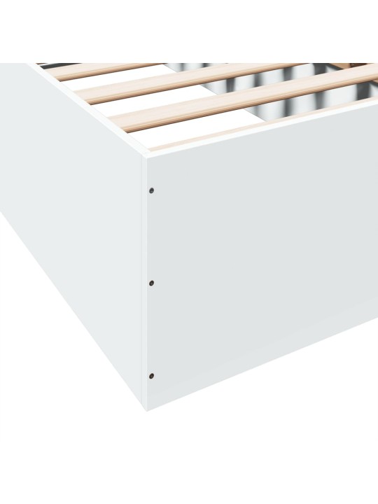 Rám postele bílý 90 x 200 cm kompozitní dřevo